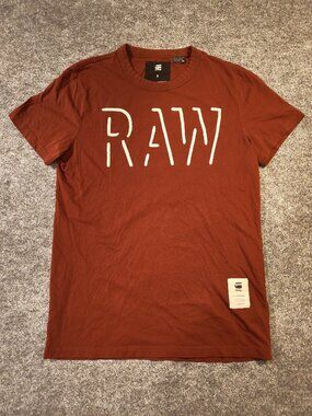 G‑Star RAW Graphic Tee | Men’s Small | Rust Brown
